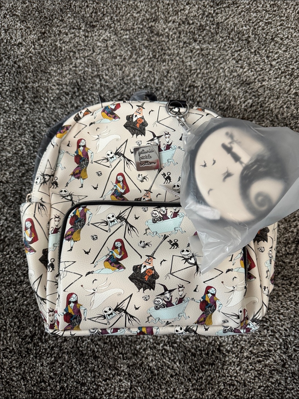 Petunia Pickle Bottom The Nightmare Before Christmas Cream Mini Backpack